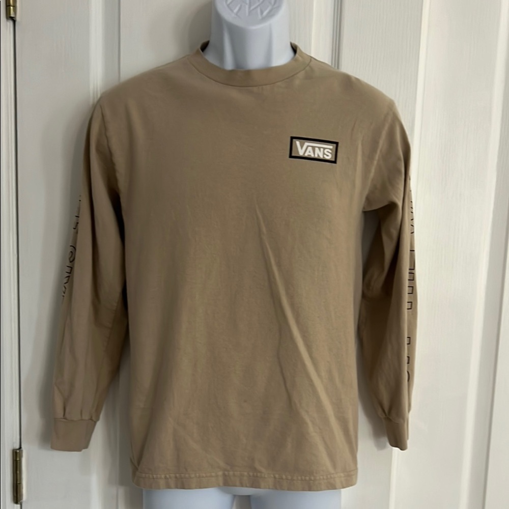 Vans Tan Long Sleeve Tee Classic Crew Neck